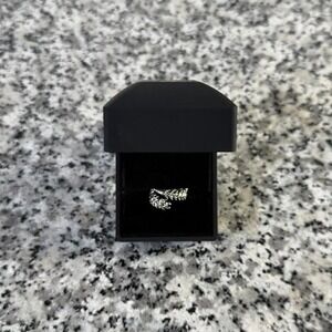 Silver Chrome Steel Y2k Grunge Skull Bone Ring Brand New